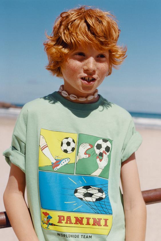 PANINI © PRINT T-SHIRT - Green by Zara - Image 0