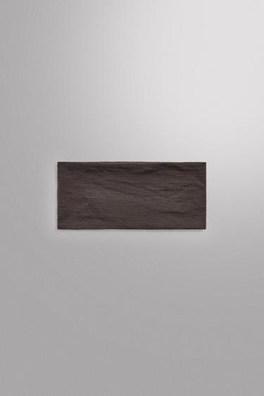 WOOL BLEND ELASTIC SPORTS HEADBAND - Brown by Zara