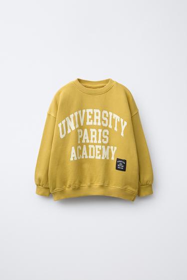 UNIVERSITY SLOGAN SWEATSHIRT - Ochre by Zara