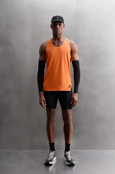 TECHNICAL COLOUR BLOCK TANK TOP - Orange by Zara