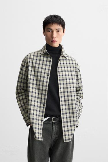 CHECK SHIRT - Beige by Zara