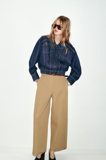 Z1975 DENIM BOMBER JACKET - Blue by Zara