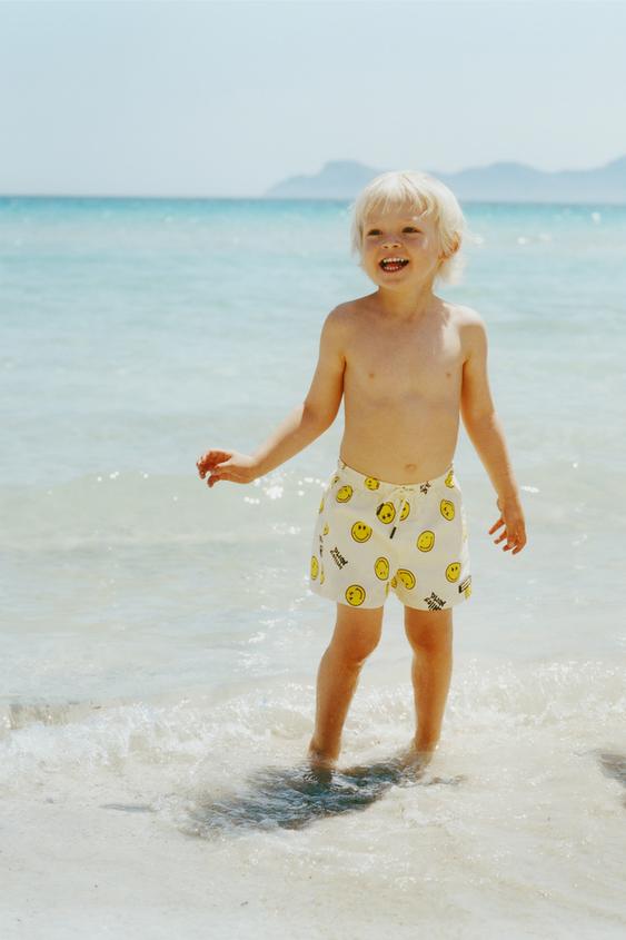 2-6 YEARS/ SMILEYWORLD ® SWIM SHORTS - Light yellow by Zara - Image 0