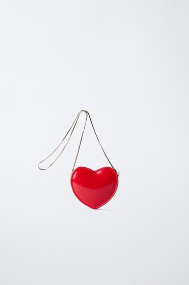 HEART CROSSBODY BAG - Red by Zara - Image 0