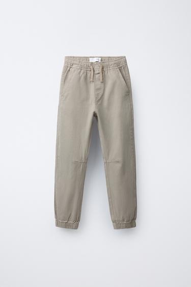 JOGGER TROUSERS WITH ELASTIC - Sand by Zara