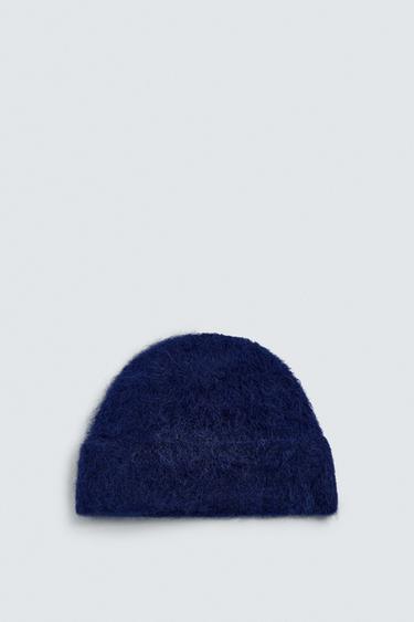 ALPACA BLEND BEANIE - Ink blue by Zara