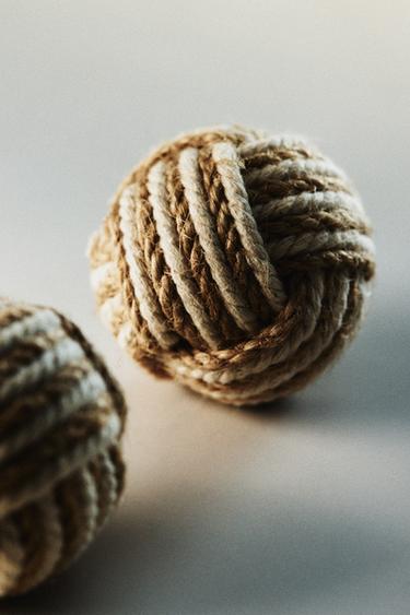 PACK OF KNOTTED DOOR KNOBS (PACK OF 2) - Light beige by Zara