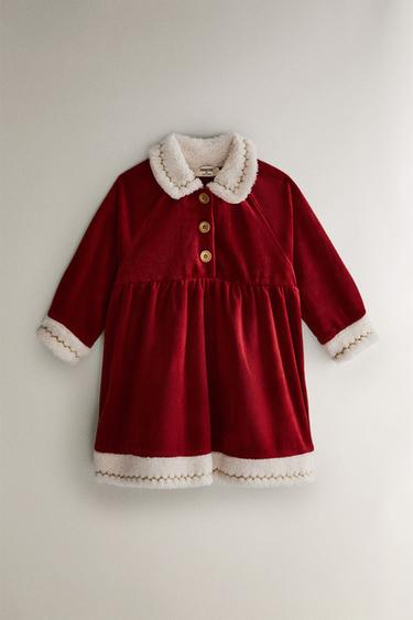 CHILDREN'S MRS. CLAUS COSTUME DRESS - Red by Zara