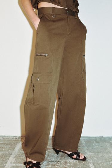 BARREL CARGO POCKET TROUSERS SET - Khaki by Zara