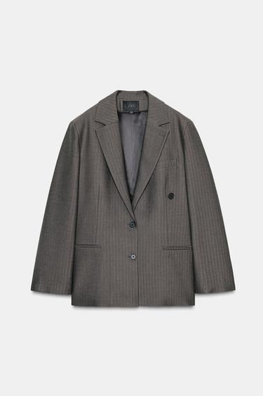 OVERSIZE MULTI-POSITION BUTTON BLAZER - mid khaki by Zara