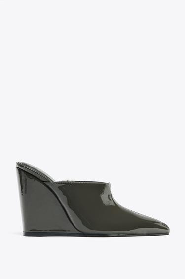 PATENT WEDGE HEELS - Grey by Zara