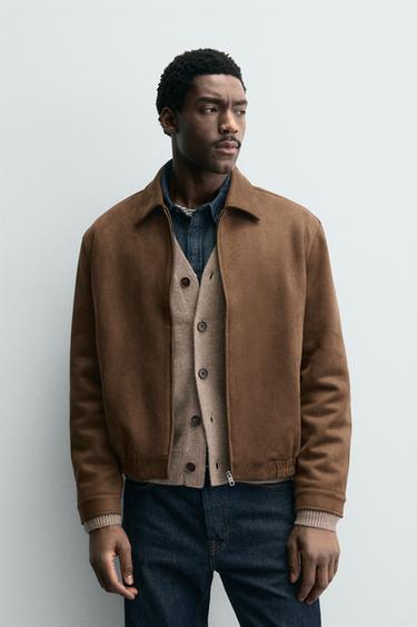 FAUX SUEDE JACKET - Brandy by Zara