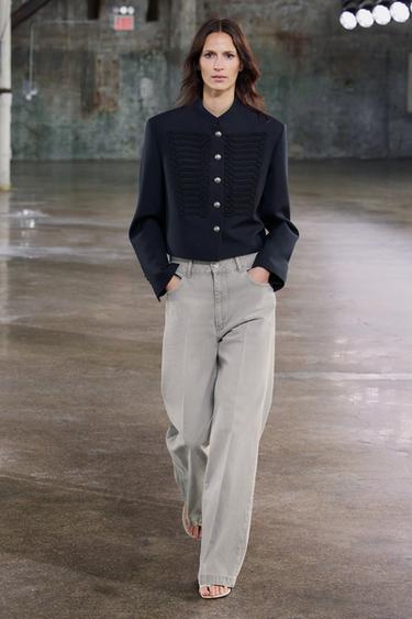 ZW COLLECTION WIDE-LEG HIGH-WAIST JEANS - Grey by Zara - Image 0