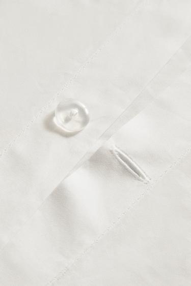 PERCALE DUVET COVER (500 THREAD COUNT) - White by Zara