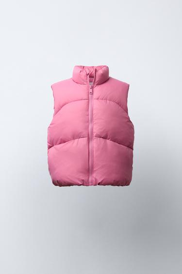 WATER-REPELLENT PADDED GILET - Mid-pink by Zara - Image 0