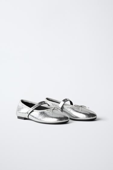 METALLIC BALLERINA - Silver by Zara