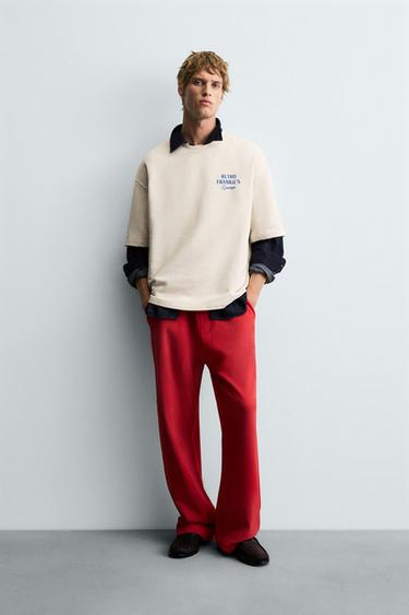 WASHED GRAPHIC PRINT SWEATSHIRT - Mid-ecru by Zara - Image 0