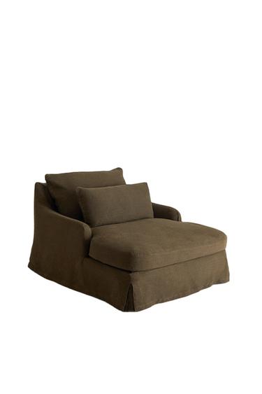 LOVESEAT 01 LINEN COVER - Khaki by Zara