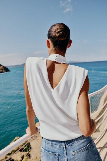 OPEN BACK KNIT TOP - White by Zara