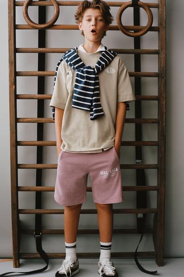 JOGGING T-SHIRT WITH LABEL - Beige by Zara
