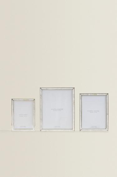 FINE-EDGE MOTHER-OF-PEARL PHOTO FRAME - White by Zara