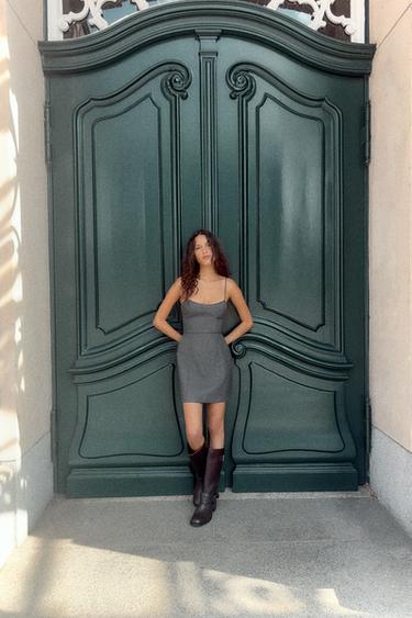 STRAPPY SHORT DRESS - Charcoal by Zara