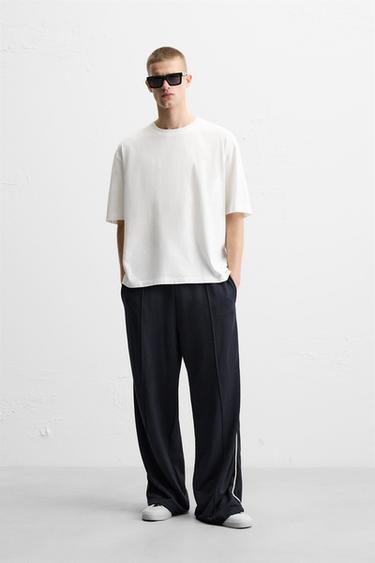 CONTRAST STRIPE T-SHIRT - White by Zara - Image 0