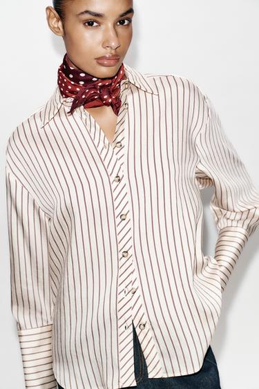 100% VISCOSE POLKA DOT PRINT SCARF - Burgundy by Zara