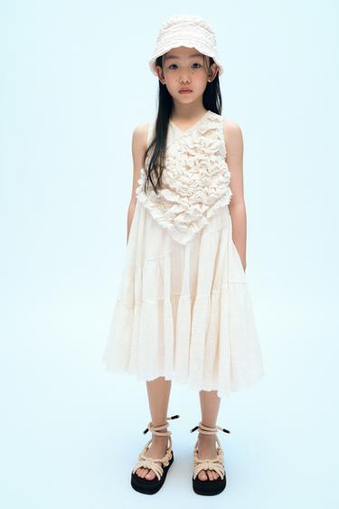 VOLUMINOUS DRESS WITH PANELS X FANGLU LIN - Ecru by Zara