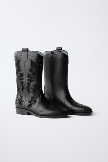 COWBOY BOOTS - Black by Zara