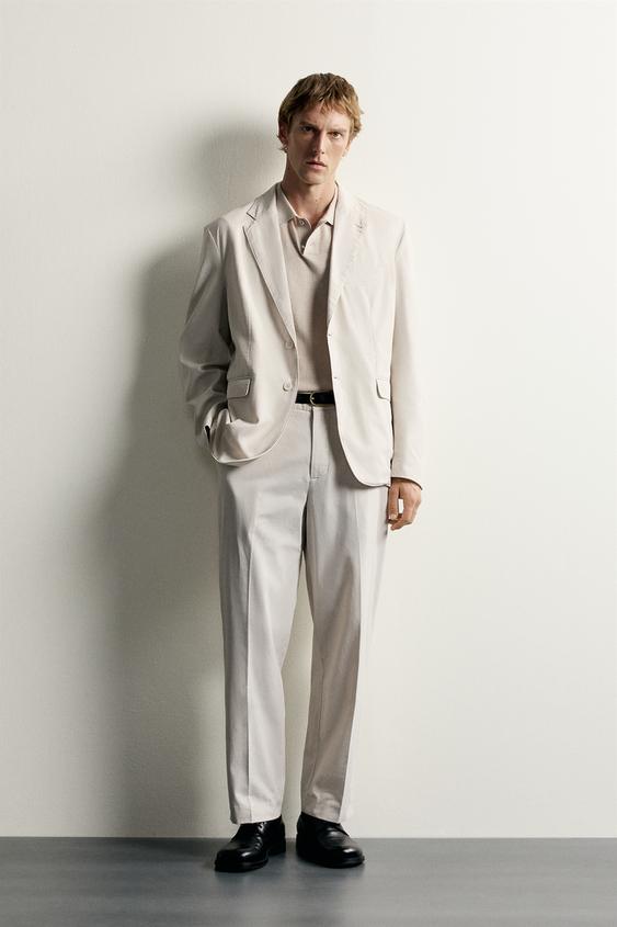 WASHED RELAXED FIT SUIT TROUSERS - Ice by Zara - Image 0