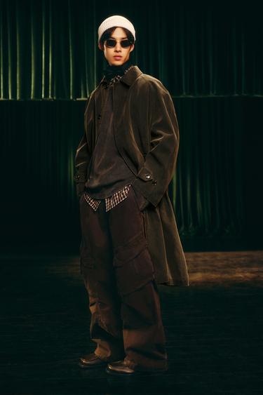 COAT WITH DETACHABLE WAISTCOAT - Brown by Zara - Image 0