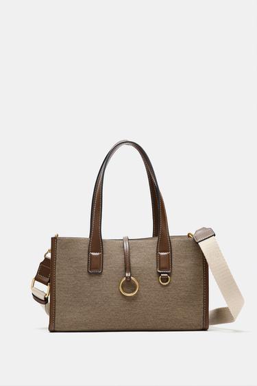WOVEN TOTE BAG - Taupe Grey by Zara - Image 0