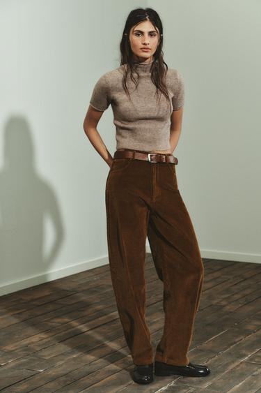 SOFT KNIT SHORT SLEEVE JUMPER - Light mink by Zara