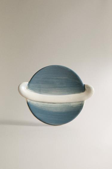 CHILDREN'S PLANET SOAP DISH - Grey / Blue by Zara - Image 0