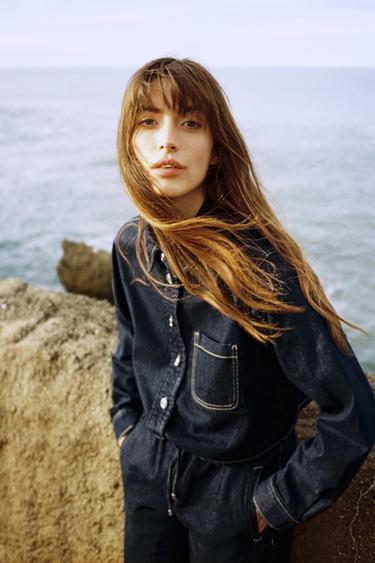 CROPPED DENIM SHIRT - Blue by Zara