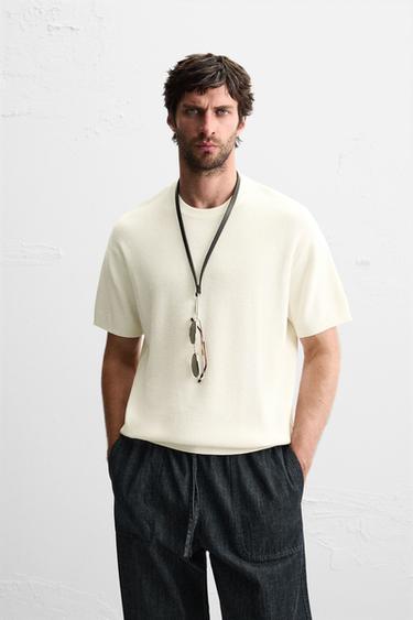 PEARL KNIT T-SHIRT - Ecru by Zara