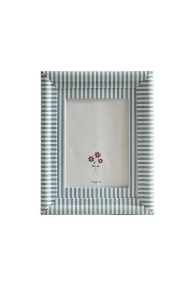CHILDREN'S RECTANGULAR STRIPED PHOTO FRAME - Blue by Zara
