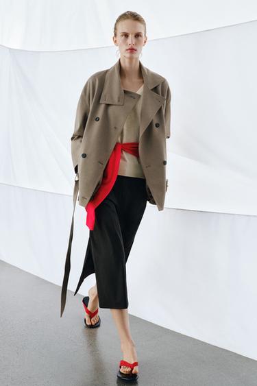 EXTRA-FINE KNIT V-NECK JUMPER - Mid-ecru by Zara