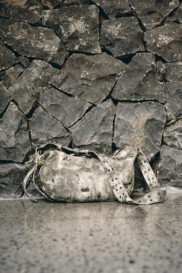DISTRESSED FABRIC BAG - Black by Zara - Image 0