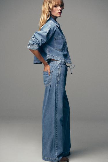 JEANS Z1975 JOGGER WIDE LEG - Mid-blue by Zara