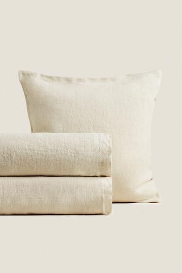 WASHED LINEN BEDSPREAD (400 GXM²) - Sand by Zara - Image 0
