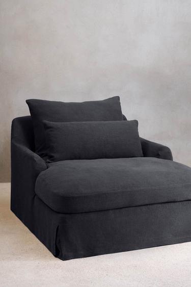 LOVESEAT 01 COTTON COVER - Green stripe by Zara - Image 0