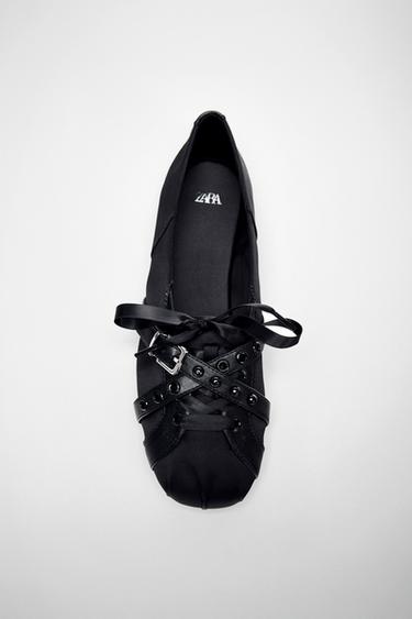 STRAPPY BALLERINAS - Black by Zara