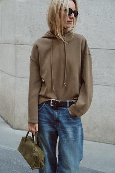 SOFT HOODIE - Dark mink by Zara