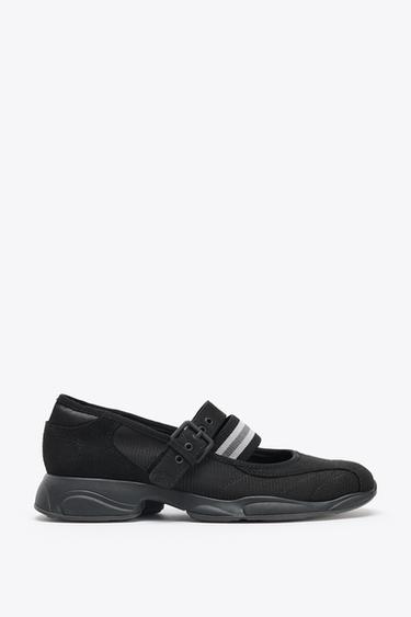 SPORTY BALLERINA SHOES - Black by Zara - Image 0