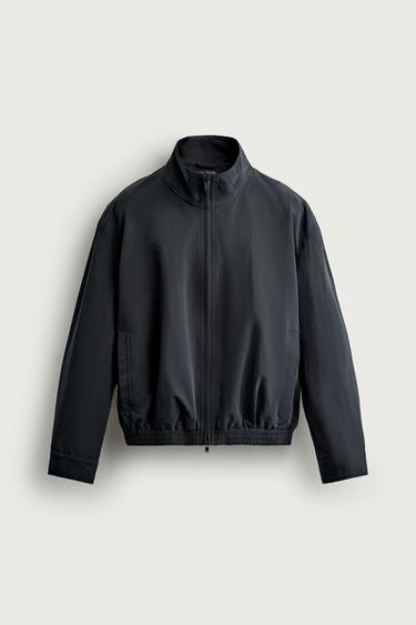 LIGHTWEIGHT WATER-REPELLENT TECHNICAL JACKET - Dark grey by Zara