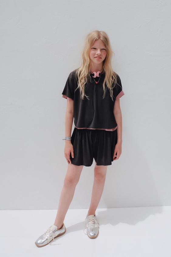 SPORTY FLOWING MODAL BLEND T-SHIRT - Anthracite grey by Zara - Image 0
