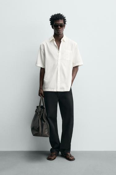 TEXTURED JACQUARD SHIRT - White by Zara