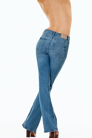 Z1975 FLARED HIGH-WAIST JEANS - Mid-blue by Zara